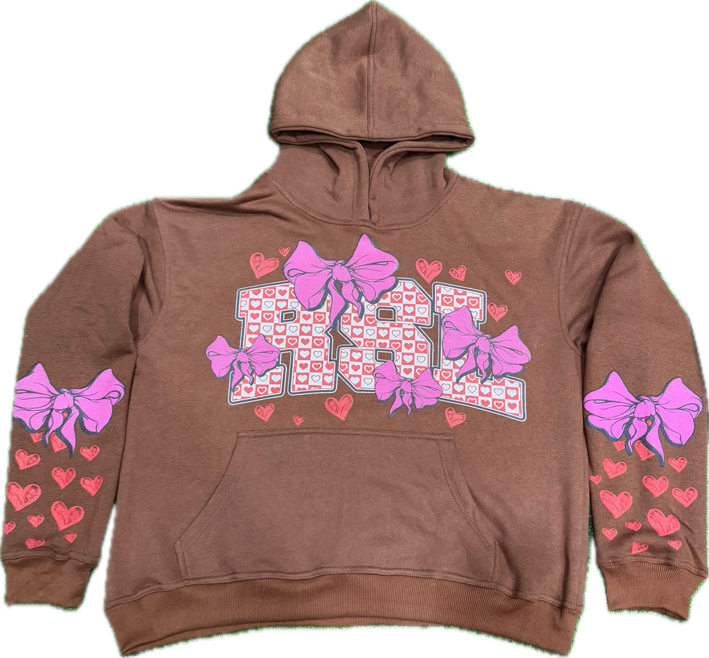 “Mylove” hoodie Brown